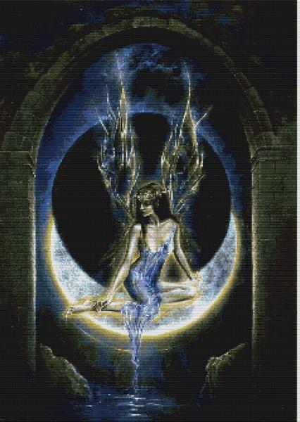 Crescent Fairy - White Willow Stitching