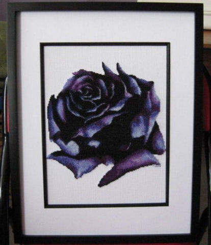 Dark Rose - White Willow Stitching