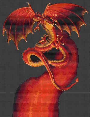 Fire Dragon - White Willow Stitching