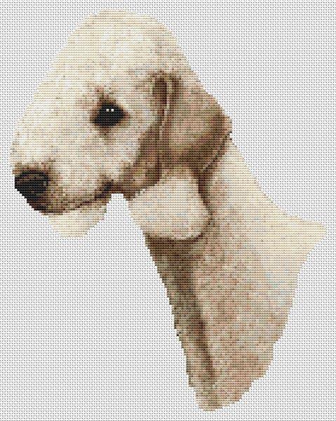 Bedlington Terrier: Sandy - White Willow Stitching