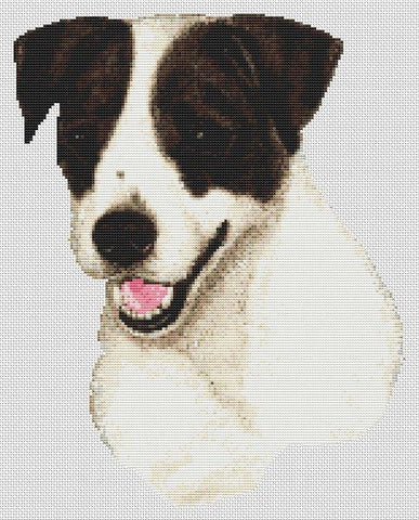 Jack Russell: Black & White - White Willow Stitching