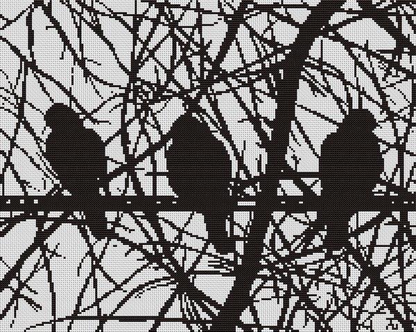 Doves - White Willow Stitching