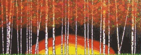 Aspen Trees - White Willow Stitching