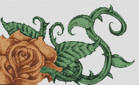 Chocolate Rose - White Willow Stitching