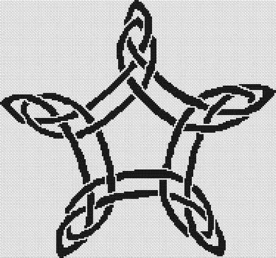 Celtic Star Knot - White Willow Stitching
