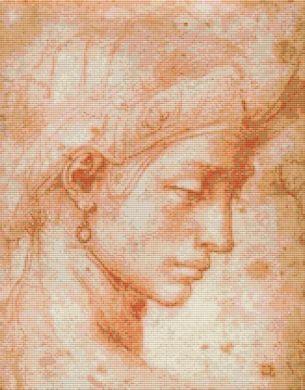 Michelangelo's Ideal Face - White Willow Stitching