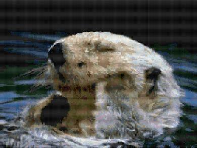 Otter Bathtime - White Willow Stitching