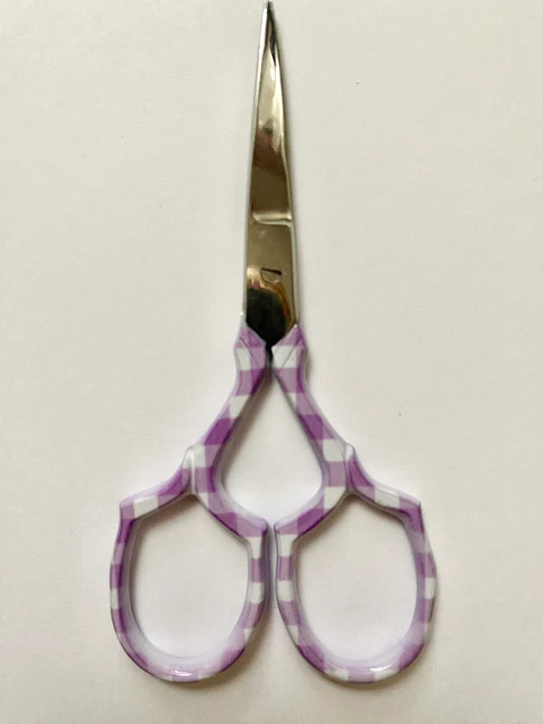 Purple Gingham Scissors - Dinky Dyes