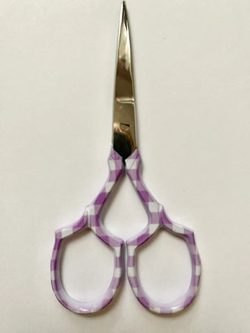 Purple Gingham Scissors - Dinky Dyes