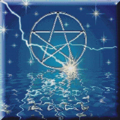 Pentacle Lightning - White Willow Stitching