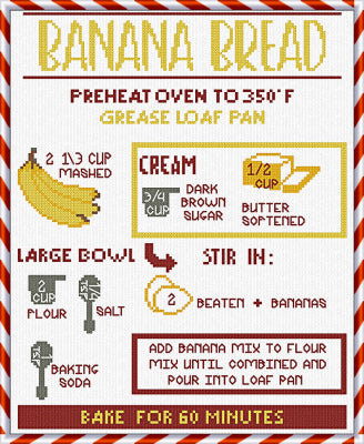 Cookie Baking Crew: Banana Bread - Alessandra Adelaide Needleworks