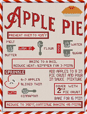 Cookie Baking Crew: Apple Pie - Alessandra Adelaide Needleworks
