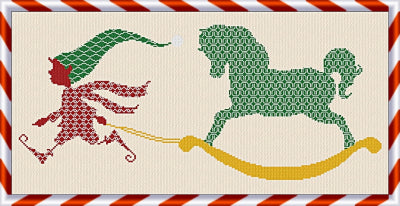 Elf And Rocking Horse - Alessandra Adelaide Needleworks