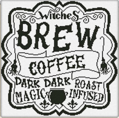 Witches Brew Coffee - Alessandra Adelaide Needleworks