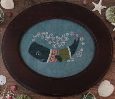 Winter Whale - Blue Flower