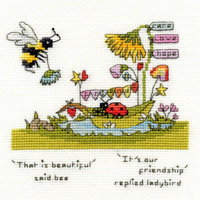 Beautiful Friendship: Ladybird And Bee By Eleanor Teasdale - Bothy Threads