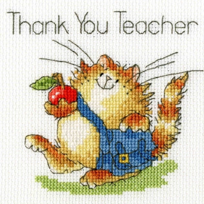 An Apple For Teacher Greeting Card By Margaret Sherry - Bothy Threads
