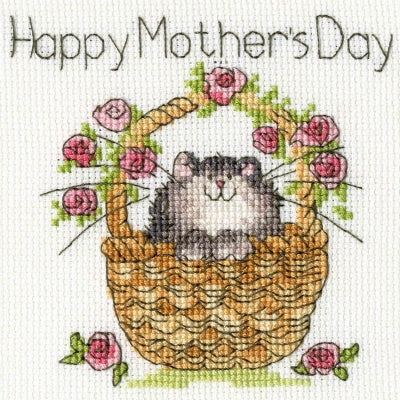 Basket Of Roses Greeting Card By Margaret Sherry - Bothy Threads