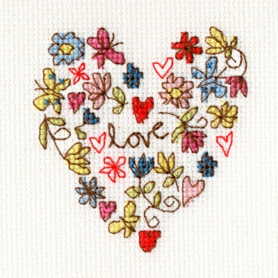 Sweet Heart Card By Kim Anderson - Bothy Threads
