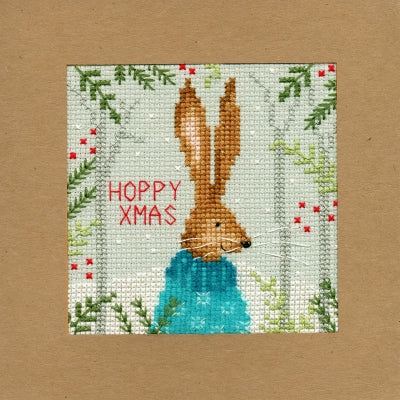 Xmas Hare: Christmas Cards By Karen Tye Bentley - Bothy Threads
