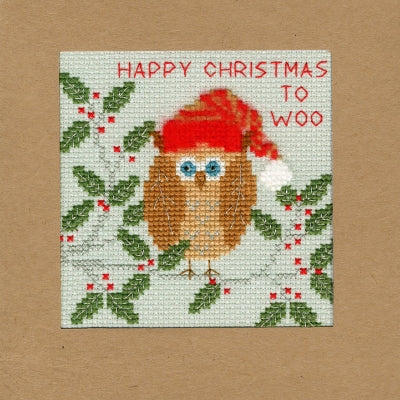 Xmas Owl: Christmas Cards By Karen Tye Bentley - Bothy Threads