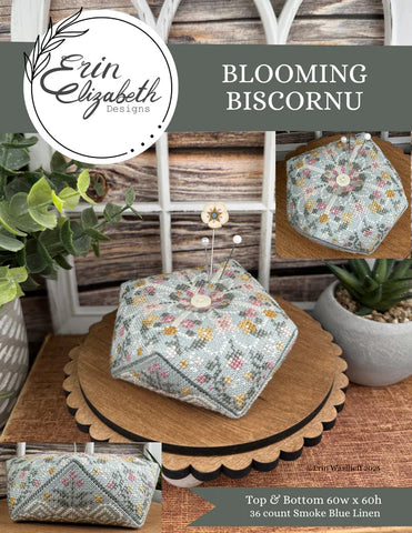Blooming Biscornu - Erin Elizabeth Designs