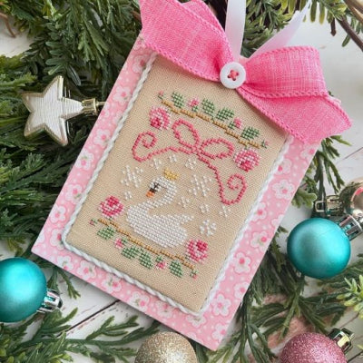 Christmas Swan: Pastel Collection Ornaments - Country Cottage Needleworks