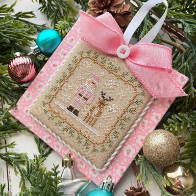 Santa & Rudolph: Pastel Collection Ornaments - Country Cottage Needleworks