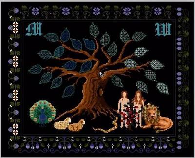The Adam & Eve Sampler - Chatelaine Designs