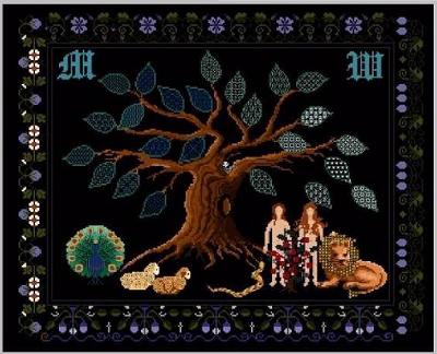 The Adam & Eve Sampler - Chatelaine Designs