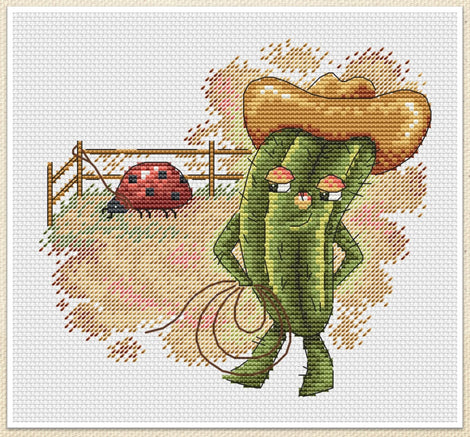 Cactus Cowboy - Artmishka Cross Stitch