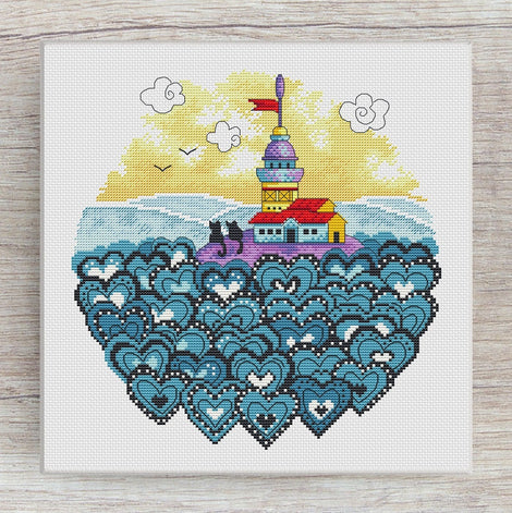 Cats And The Sea - Artmishka Cross Stitch