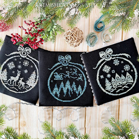 Christmas Baubles - Artmishka Cross Stitch
