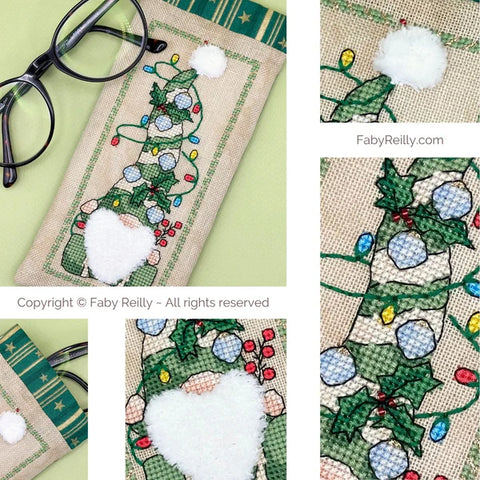 Christmas Gnome Glasses Case - Faby Reilly Designs