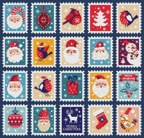 Christmas Stamps - Artmishka Cross Stitch