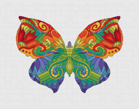 Colorful Butterfly - Artmishka Cross Stitch