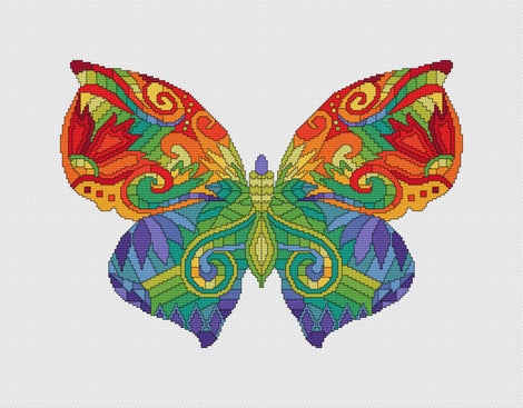 Colorful Butterfly - Artmishka Cross Stitch