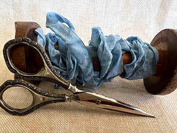 Memphis Blues Crinkle Ribbon - Dames of the Needle