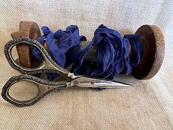 Eliza's Indigo 1/2 Crinkle Ribbon - Dames of the Needle