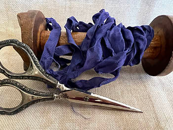 Rook's Indigo 1/2 Crinkle Ribbon - Dames of the Needle