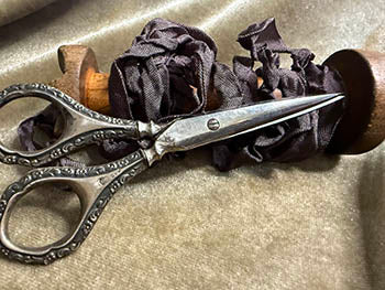 Mayflower Grey Crinkle Ribbon - Dames of the Needle