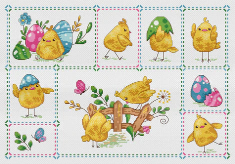 Easter Chicks Sampler - Artmishka Cross Stitch