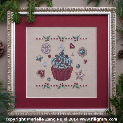 Christmas Cupcake - Filigram