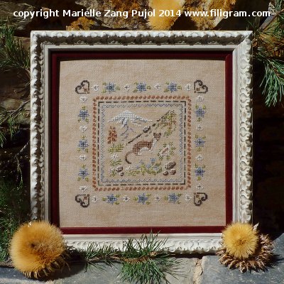 Stoat In Alpine Grassland - Filigram