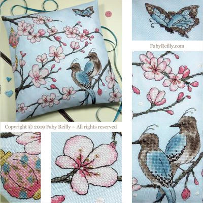 Cherry Blossom Cushion - Faby Reilly Designs