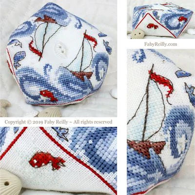 High Seas Biscornu - Faby Reilly Designs