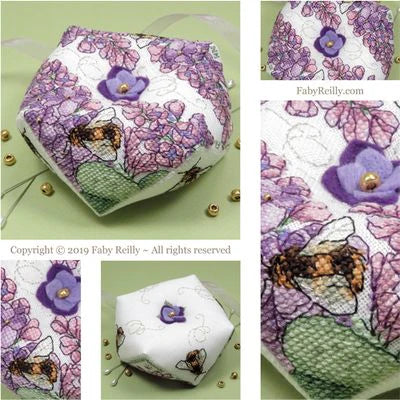 Lilac Biscornu - Faby Reilly Designs