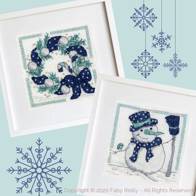 Navy & Mint Mini Frames 2 - Faby Reilly Designs