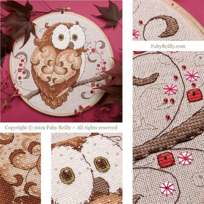 Sparkly Owl Hoop - Faby Reilly Designs