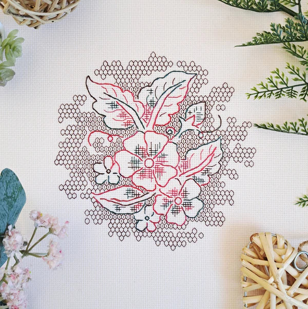 Floral Blackwork - Artmishka Cross Stitch